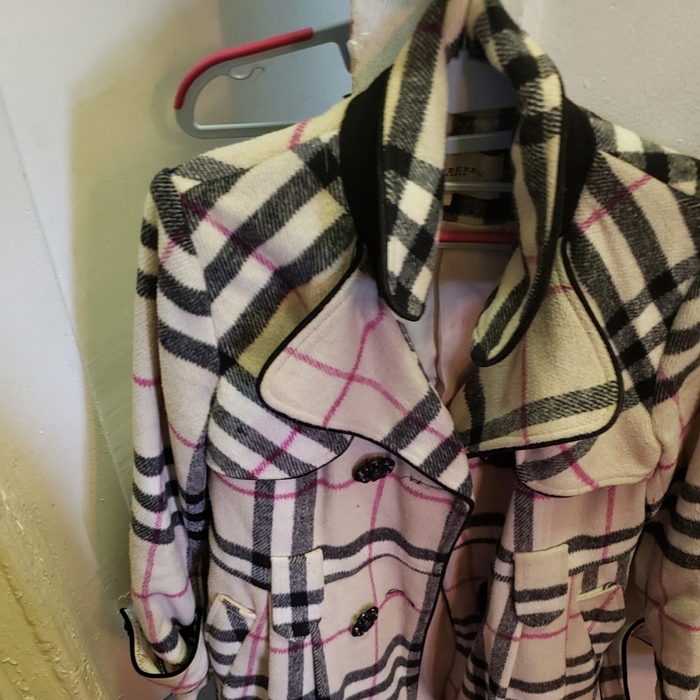 Burberry cashmere coat.
